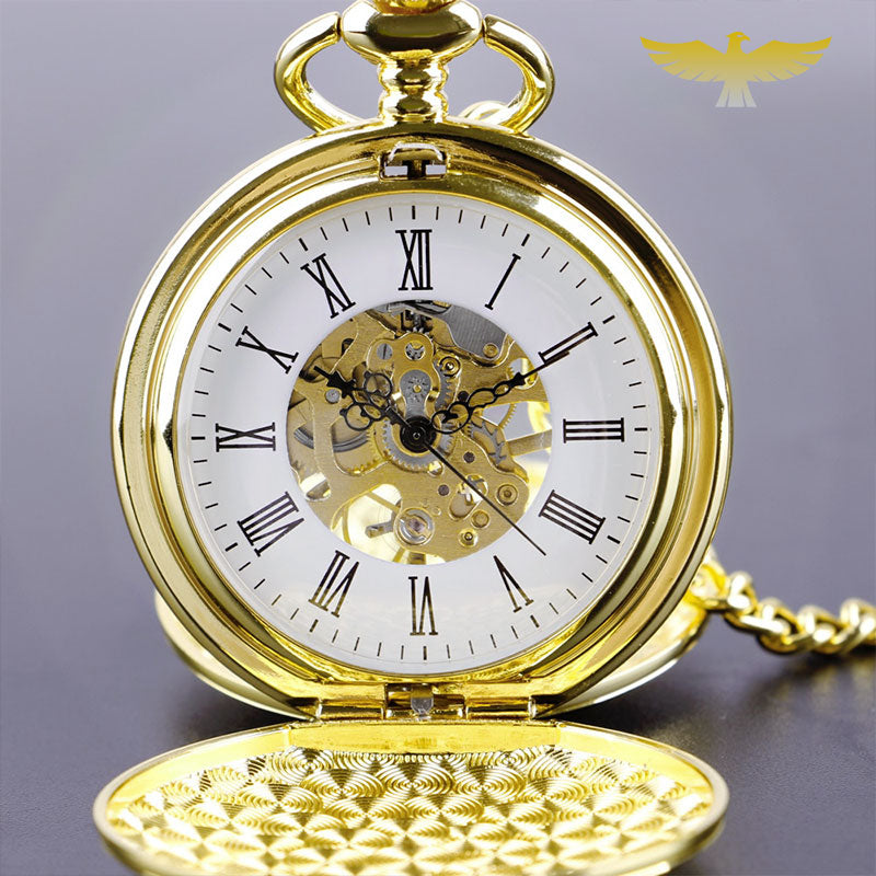 Montre Gousset Mécanique Chasseur Steampunk - Cheval Ailé | Garantie 2 ans Montre Gousset Mécanique Chasseur Steampunk - Cheval Ailé | Garantie 2 ans
