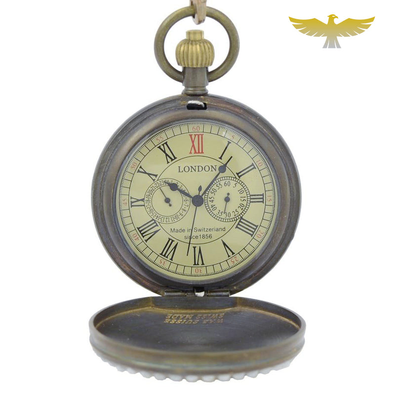 Montre à gousset ancienne mécanique peinture - Main Image