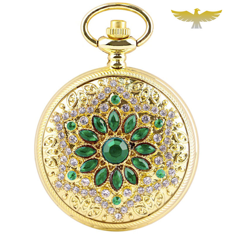 Montre Gousset Rétro JewelryWe - Pendentif Paon Steampunk Avec Chaîne Collier Pour Femme