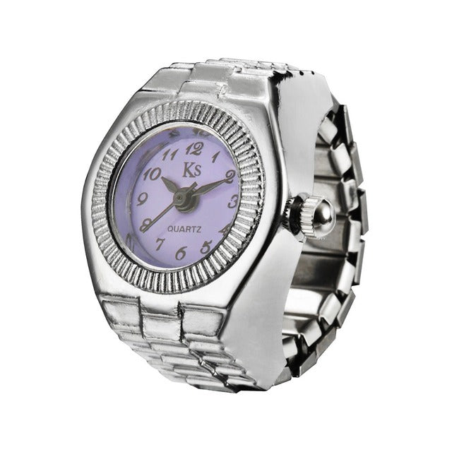 Montre Bague Quartz Extensible Métal Chic – Bijou Temps Montre Bague Quartz Extensible Métal Chic – Bijou Temps