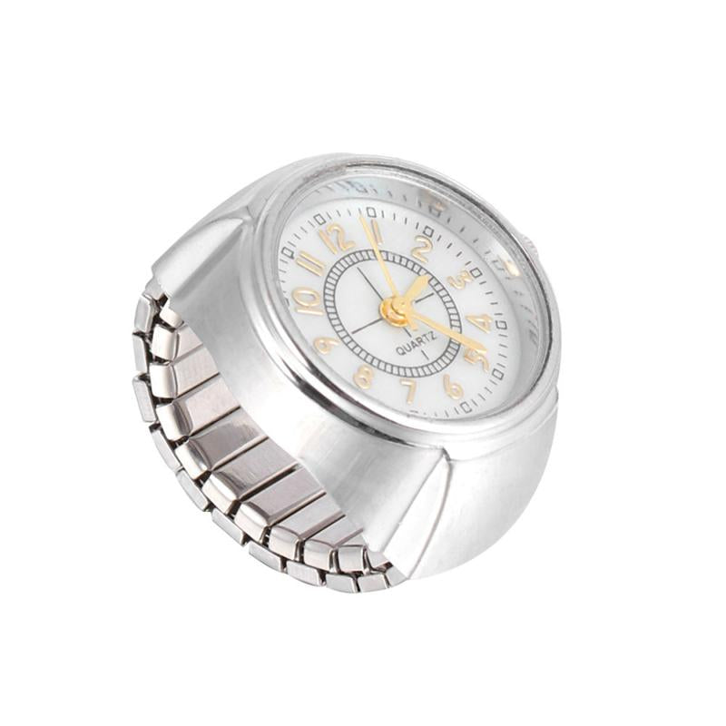 Bague Montre Femme Élastique à Quartz - Cadran Rond Style Simple - Cadeau Saint-Valentin, Anniversaire