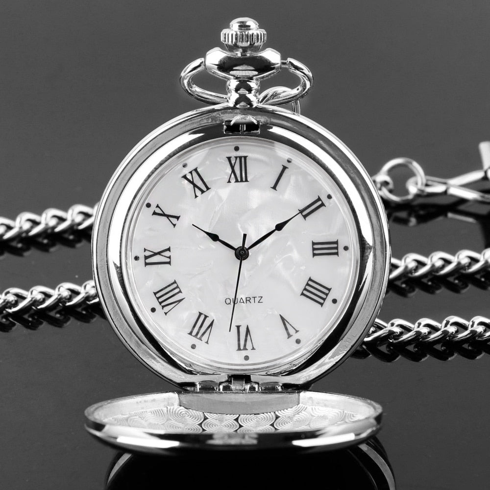 Montre à gousset quartz argent Roman Edition