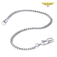 Chaine argent montre de poche glissière de ceinture