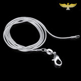 Chaine collier argent 925 1mm montre à gousset - montre-de-poche-gousset - anneau, argent, chaine collier, serpent