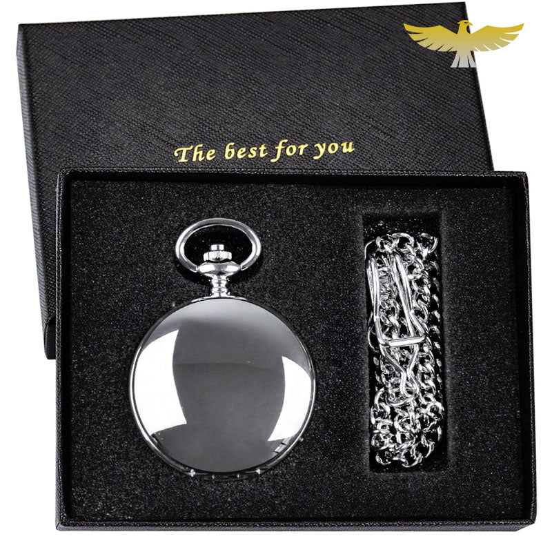 Coffret montre à gousset mécanique argent double chasseur - montre-de-poche-gousset - argent, coffret, double chasseur, double-hunter, luxe, mecanique, montre gousset, Papa, sélection