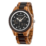 Montre bracelet en bois luminus green - montre-de-poche-gousset