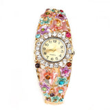 Montre bracelet fleur et diamant