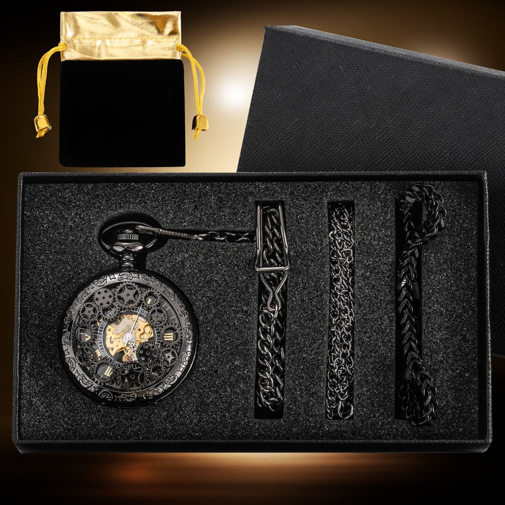 Coffret Montre à Gousset Mécanique Dark Machine Illusion