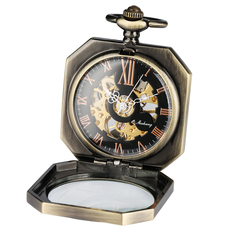 Montre De Poche (gousset) Bronze Années 1910 - Balancier Cassé - À Réparer - Cadran émaillé