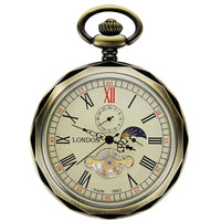 Montre à gousset mécanique lune bronze