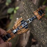 Montre bracelet en bois luminus green - montre-de-poche-gousset