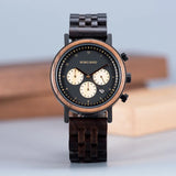 Montre bracelet chronophage en bois - montre-de-poche-gousset
