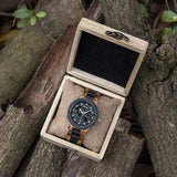 Montre bracelet en bois luminus green - montre-de-poche-gousset
