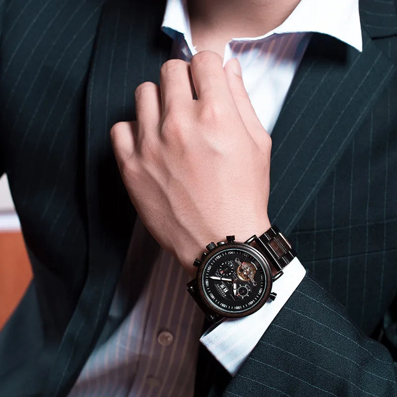 Montres bracelet mécaniques automatiques pour hommes - montre-de-poche-gousset
