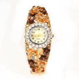 Montre bracelet fleur et diamant