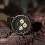 Montre bracelet chronophage en bois - montre-de-poche-gousset
