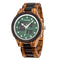 Montre bracelet en bois luminus green GT040-4