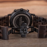 Montre bracelet chronophage en bois - montre-de-poche-gousset