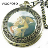 Montre Gousset Mécanique Vintage Bronze Chiffres Romains - montre-de-poche-gousset