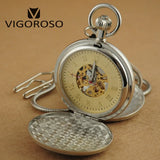Montre Gousset Mécanique Acier Argenté Royal - montre-de-poche-gousset