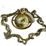 Montre Pendentif Mécanique Sphère Verre Vintage Steampunk - montre-de-poche-gousset
