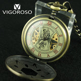 Montre Gousset Bronze Mécanique au Cœur Apparent - montre-de-poche-gousset