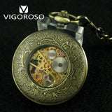 Montre Gousset Bronze Mécanique au Cœur Apparent - montre-de-poche-gousset