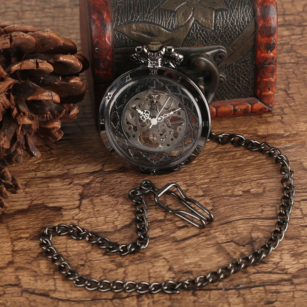 Montre à Gousset Pour Homme Treeweto - Montre Squelette Mécanique Montre à Gousset Pour Homme Treeweto - Montre Squelette Mécanique