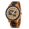Montre bracelet en bois luminus green GT040-2