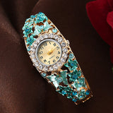 Montre bracelet fleur et diamant