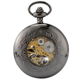 Montre de poche mécanique steampunk squelette