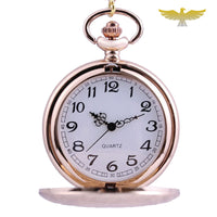 Montre à gousset or rose à quartz