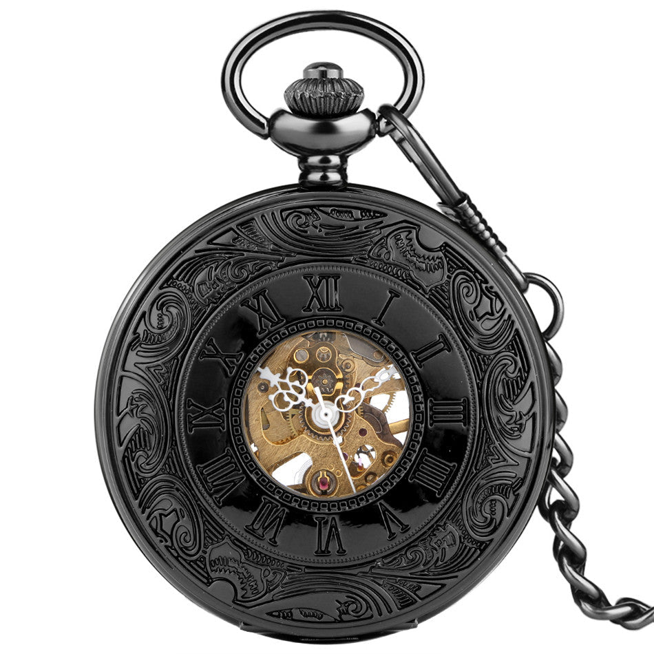 Coffret de montre à gousset mécanique Dark Roman