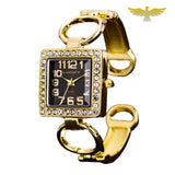 Montre bracelet quartz femme or anneaux - montre-de-poche-gousset - 