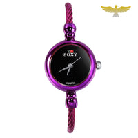 Montre bracelet quartz fuschia femme