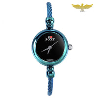 Montre bracelet femme acier inoxydable à quartz