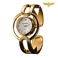 Montre bracelet femme chic à quartz or