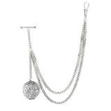 Chaîne de Gousset Héritage Victorien Argent Poli Miroir - montre-de-poche-gousset