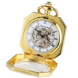 Montre à gousset carré mécanique or - montre-de-poche-gousset