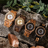 Montres en bois pour hommes à quartz Chronographe - montre-de-poche-gousset