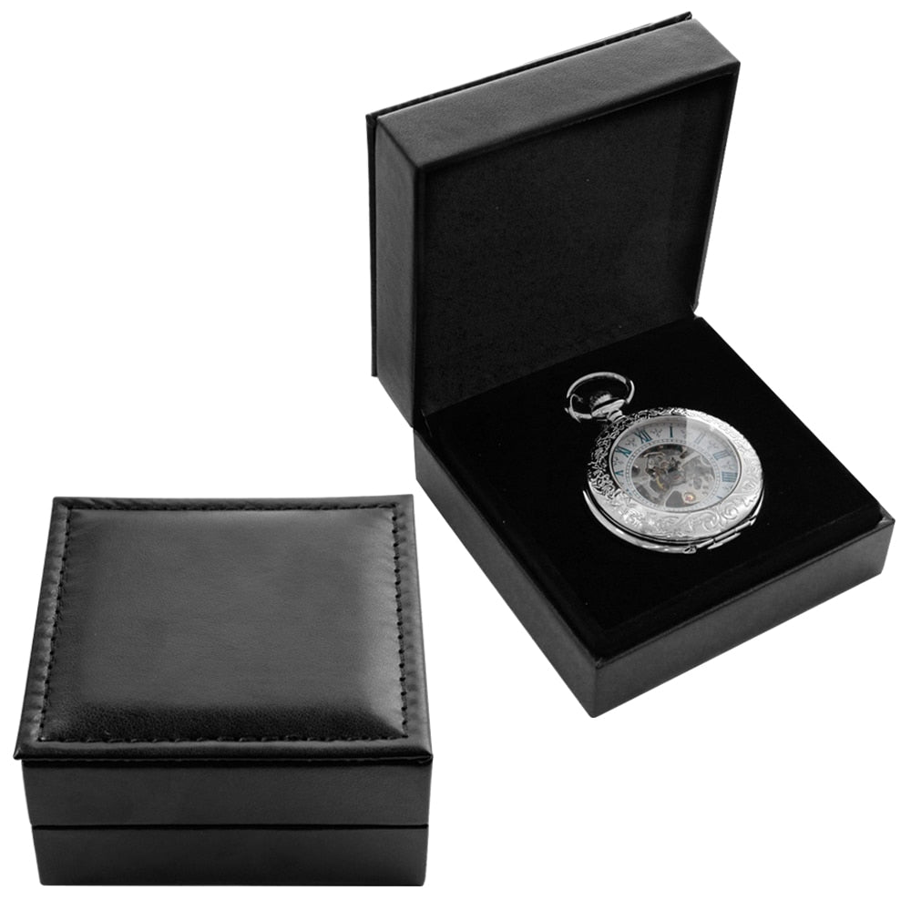 Montre à gousset argent mécanique Luxury Box