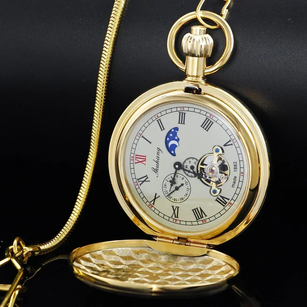 Montre à gousset mécanique Golden Bell - montre-de-poche-gousset