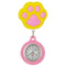 Montre infirmière extensible patte de chien Yellow Pink