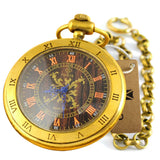 Montre Gousset Mécanique Cuivre Antique Chiffres Romains - montre-de-poche-gousset