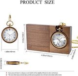 Montre à gousset personnalisée en bois avec support gravure