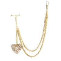 Chaîne Albert de Gousset Vintage Doré Poli