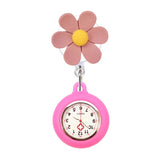 Montre infirmière originale fleurs orange
