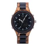 Montre bracelet en bois luminus green - montre-de-poche-gousset