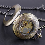 Coffret montre à gousset mécanique rétro bronze