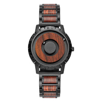 Montre magnétique pour homme en bois massif
